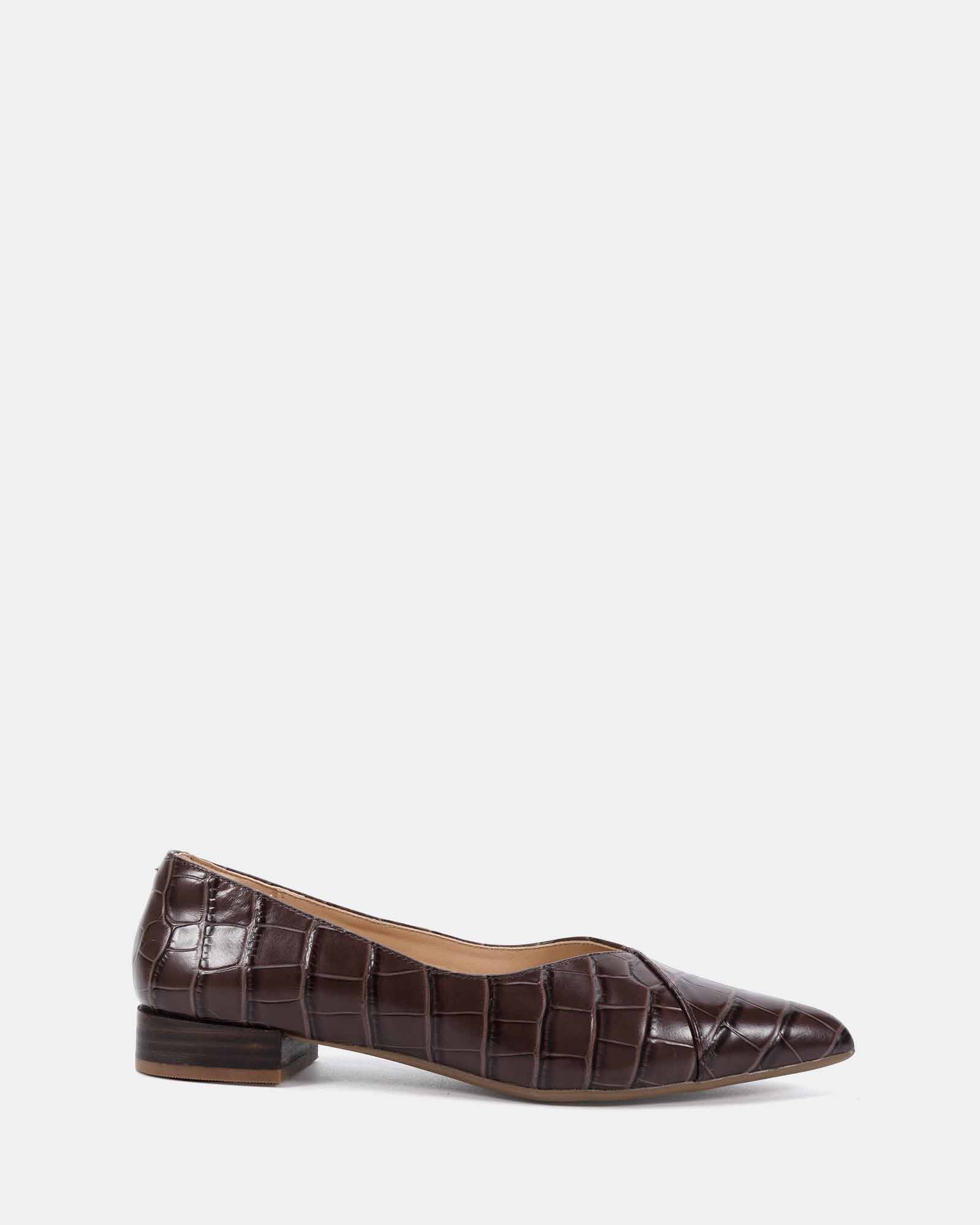 Corrine Cognac Croc